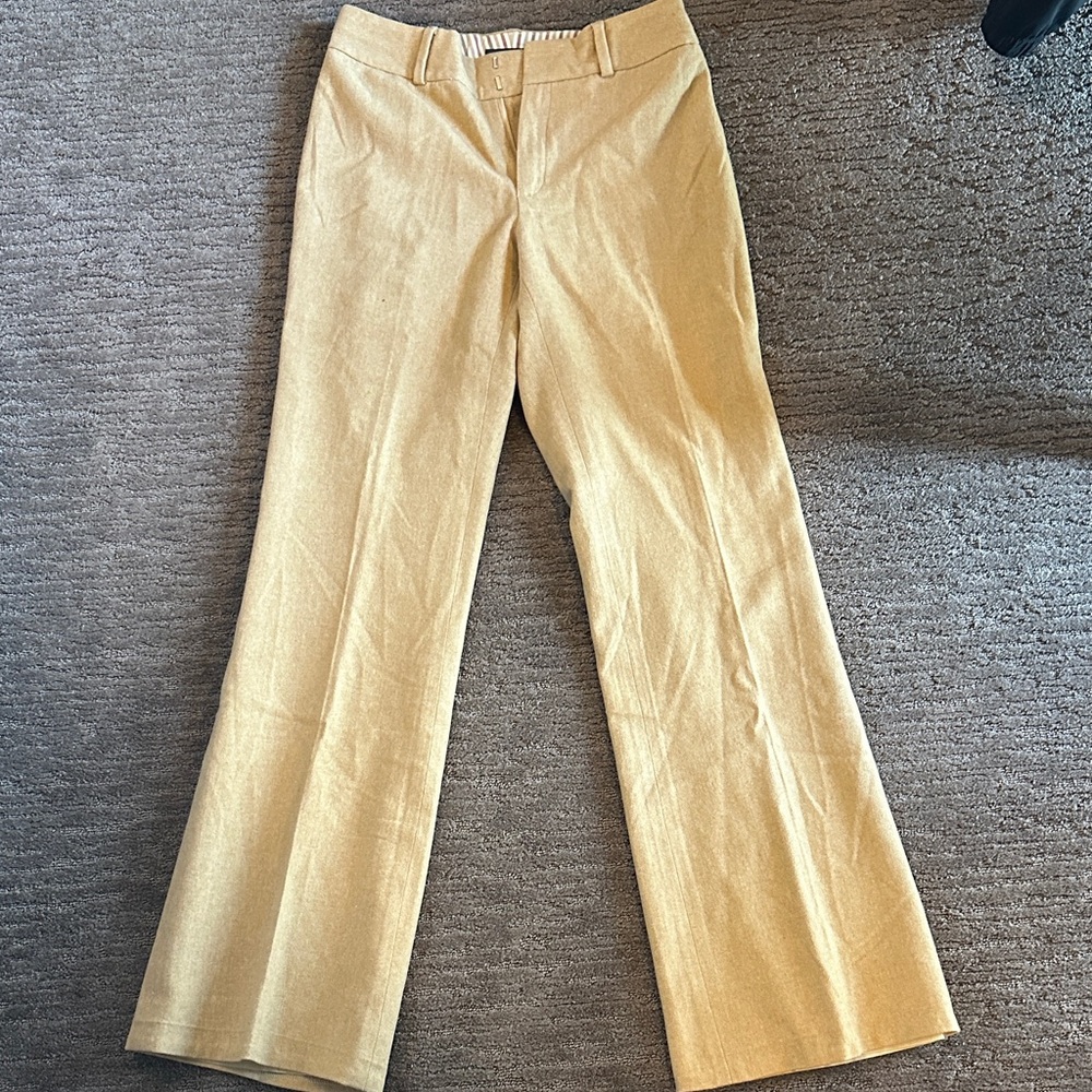 Banana Republic Camel Suede-Look Dress Pants